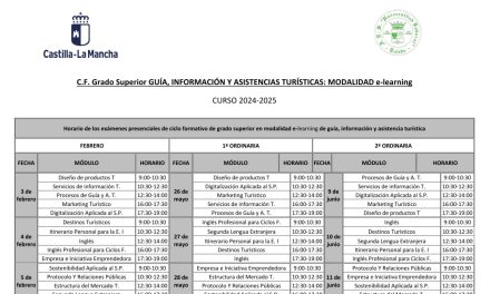 CALENDARIO EXÁMENES ELEARNING GIAT 2024/2025