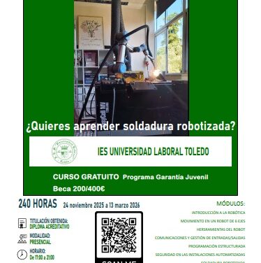CURSO GARANTÍA JUVENIL 25/26: «ESPECIALIZACIÓN EN ROBÓTICA»